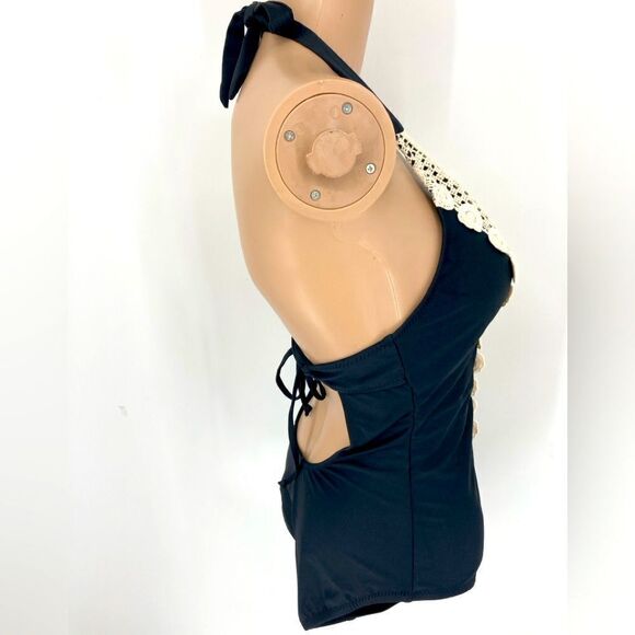 Kona Sol Crotchet Trim One Piece Swimsuit S - Picture 3 of 7